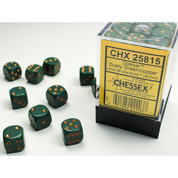 Chessex D6 Dice Block - 12mm 36d6 - Opaque