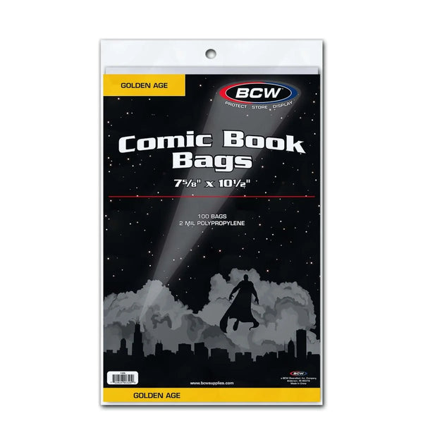BCW - Comic Supplies - Comic Book Bags (Golden Age) (Pack of 100)