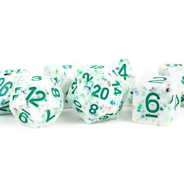 FanRoll: Resin Poly Dice Set - Recycled Dice