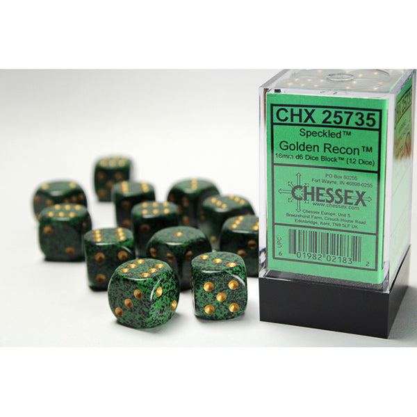 Chessex D6 Dice Block - 16mm 36d6 - Speckled