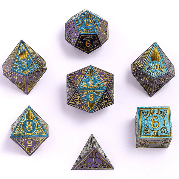 Metal Dice Set - Solid Metal Bard