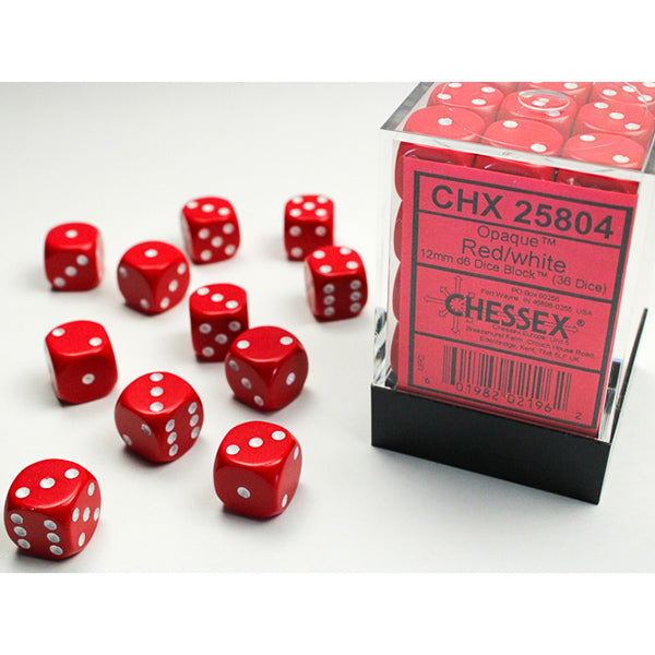 Chessex D6 Dice Block - 12mm 36d6 - Opaque