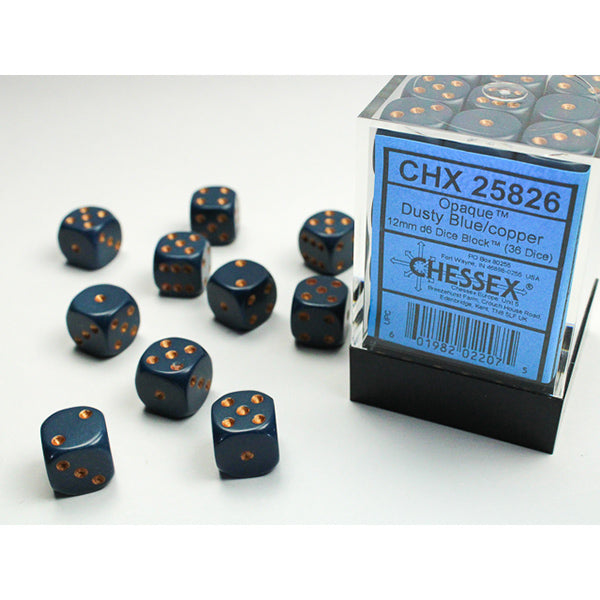 Chessex D6 Dice Block - 12mm 36d6 - Opaque