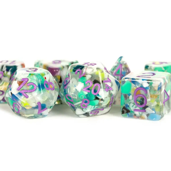 FanRoll: Resin Poly Dice Set - Recycled Dice