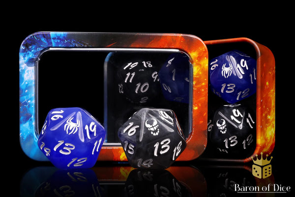 Baron of Dice: Oversized D20 Spindown - Friends Neighborhood (Set of 6)