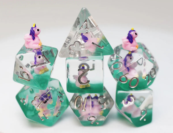 Foam Brain - Enchanting Unicorn RPG Dice Set