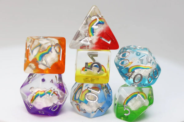 Foam Brain - Double Rainbow RPG Dice Set