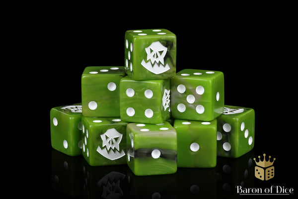 Baron of Dice: Orc Dice - White (x25)