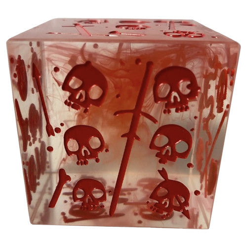 Massive Gelatinous Cube: Mini/Die - Blood Filled Red