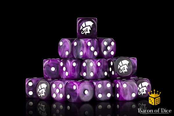 Baron of Dice: Alien Dice - Purple & White (x25)