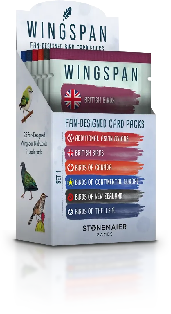 Wingspan: Fan-Designed Bird Packs - Display Box