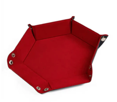 Foam Brain - Leatherette & Velvet Hex Dice Tray (Random Colors)