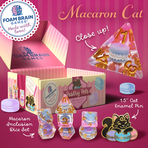 Foam Brain: Pastry Pets (Pin & Dice Set)