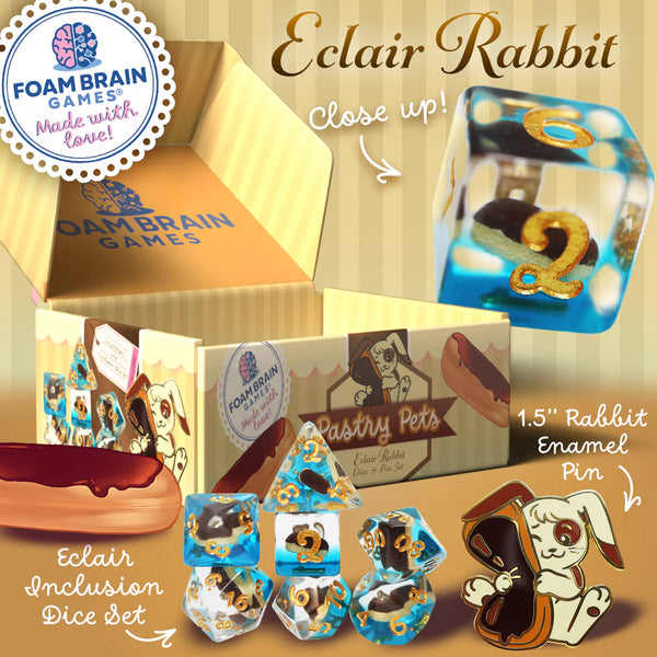 Foam Brain: Pastry Pets (Pin & Dice Set)