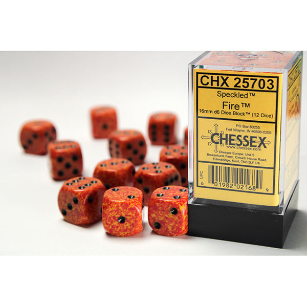 Chessex D6 Dice Block - 16mm 36d6 - Speckled