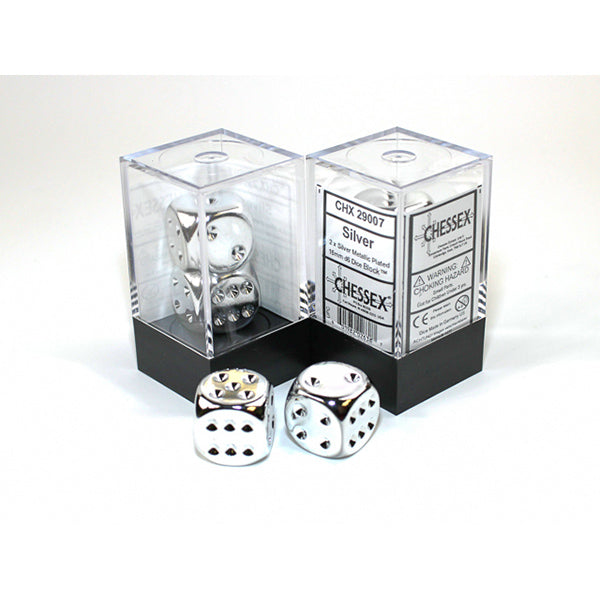 Chessex D6 Dice Block - 16mm 2d6 - Metallic