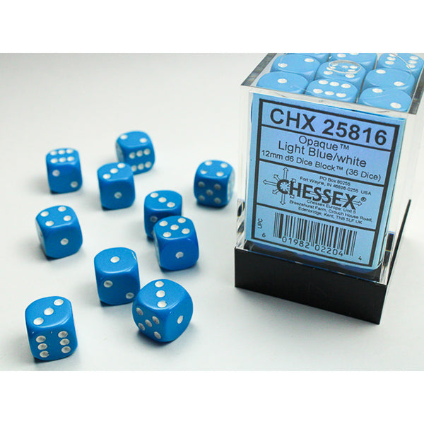 Chessex D6 Dice Block - 12mm 36d6 - Opaque