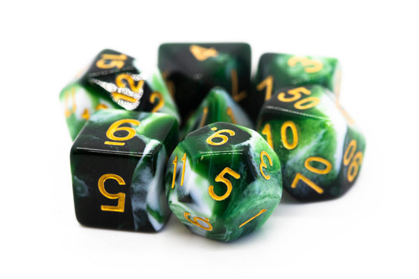 Old School 7 Piece DnD RPG Dice Set: Vorpal