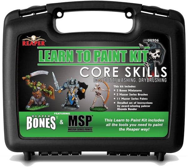 Learn to Paint Kit: Core Skills - Base Coats Washing and Drybrushing (Bones)