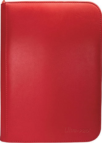 Vivid 4-Pocket Zippered PRO-Binder: Red