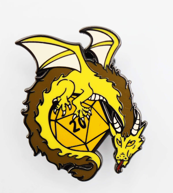 Dice Dragons Pin: Gold
